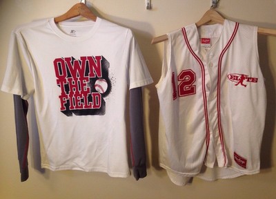 Maillot Baseball Rawlings - Taille 14-16 (Blanc, Costa Rica)