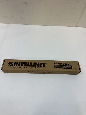Intellinet 24-Port 1U Cat-6 Network Patch Panel Rack-Mount