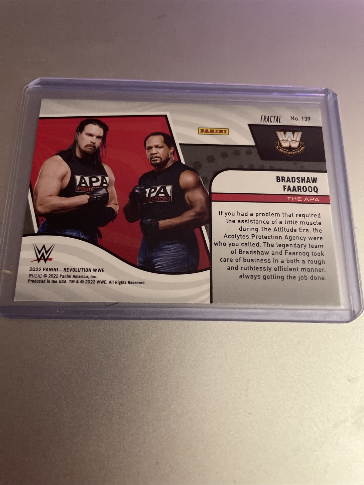2022 Panini Revolution WWE Tag Teams Fractal 139 Faarooq, John