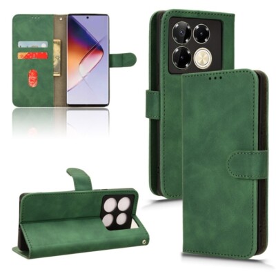 Für Infinix Note 40 5G Haut Gefühl Magnetische Flip Leder Handyhülle