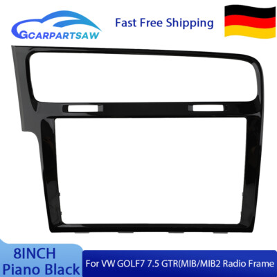8'' Center Console Autoradio GPS Navigation Cover Frame Decor Trim Für VW Golf 7