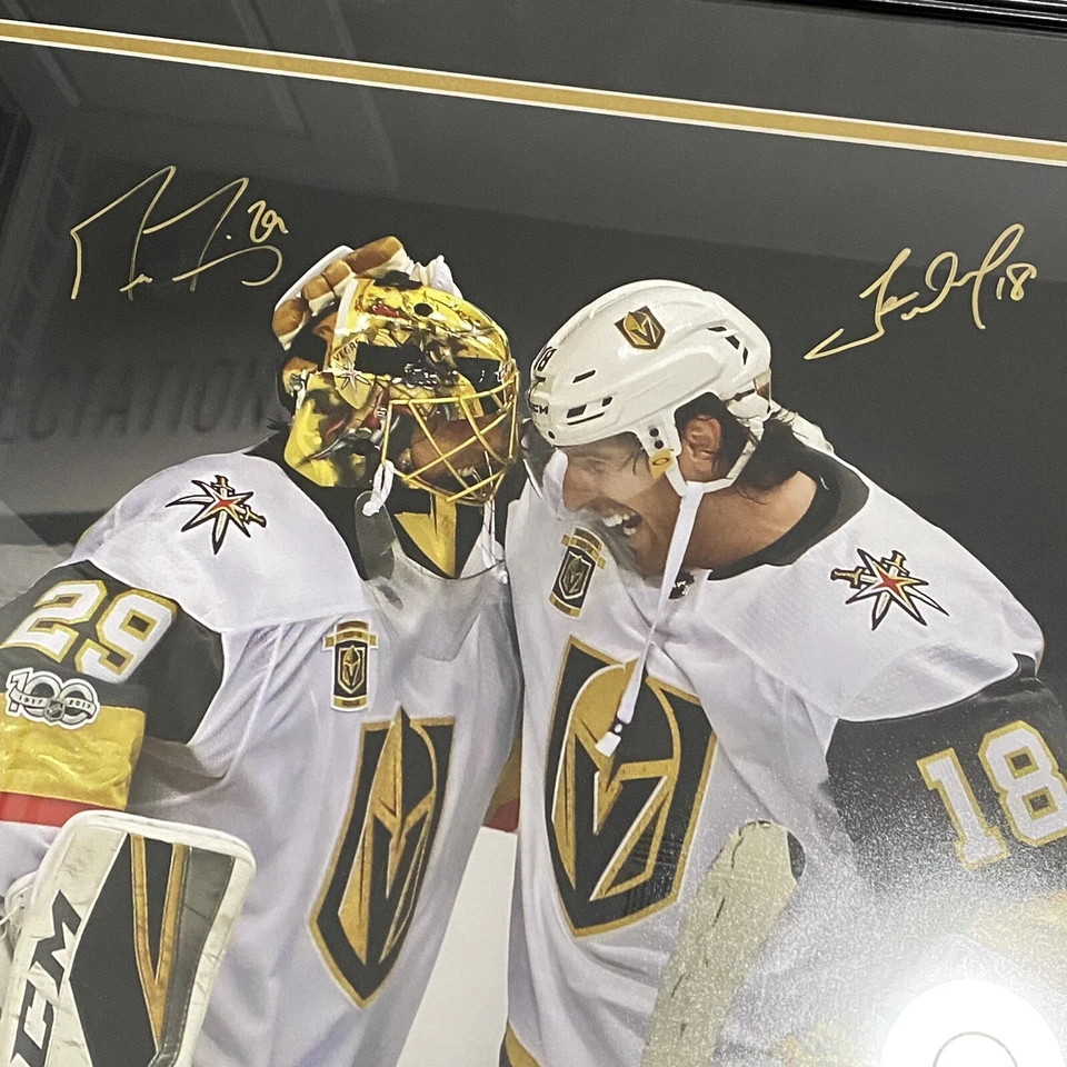 Marc-Andre Fleury James Neal Vegas Golden Knights Autograph 16x20 (Fanatics COA) - Image 4 of 4