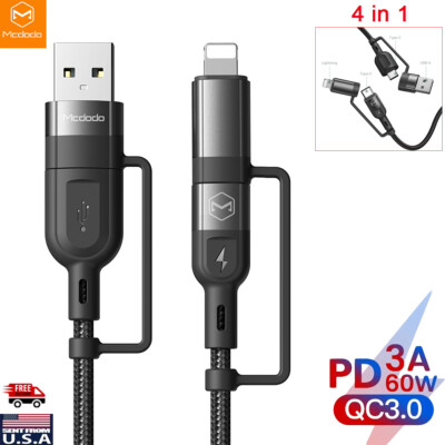  4 in 1 Multi Fast Charging Cable USB-C Charging Type-C to Type C USB Charger