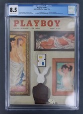 Playboy Magazine V3 #8 CGC 8.5 Aug 1956 Anita Ekberg, Jonnie Nicely Pinups