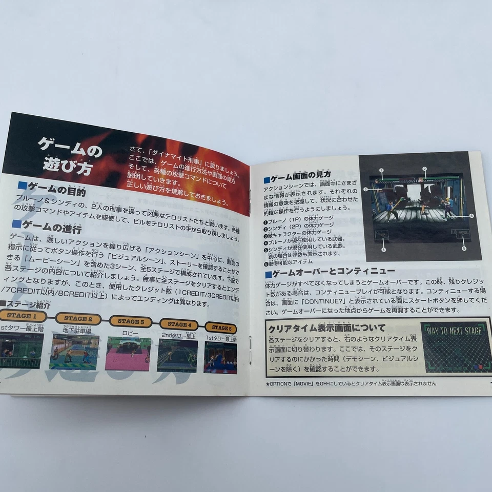 Dynamite Deka Cop Sega Saturn SS 1996 Juego Japonés Disco Software Foto 4 de 4