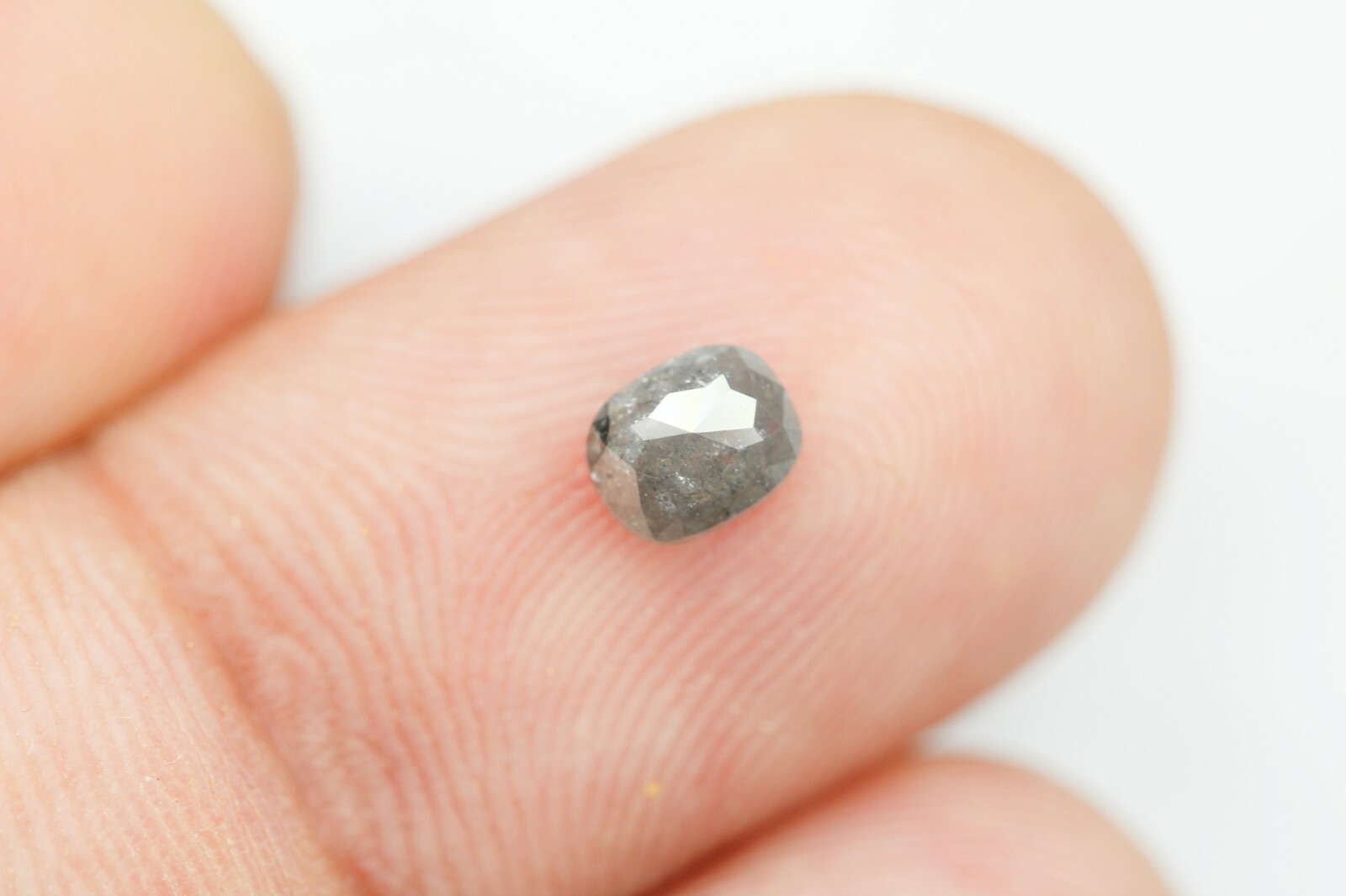 0.60 Ct Natural Loose Diamond, Cushion Diamond, Salt and Pepper Grey Diamond eBay