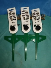(QTY 3) Green DRAMM Stake Lawn Sprinklers Variable Spray Settings