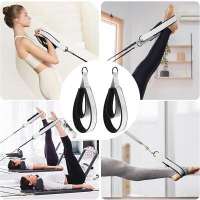 2Pcs D Rings Straps Handle Exercise Yoga Straps Pilates Double