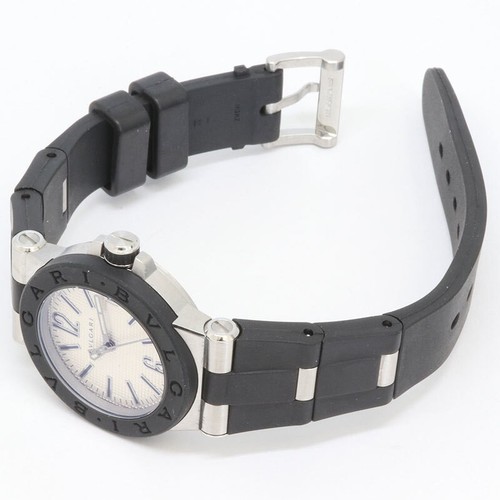 Bulgari DIAGONO DATE DG29SV White Black with Box for Women Very Rare Price - Picture 5 of 9