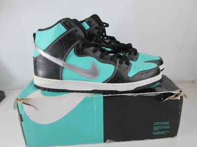 Nike SB Dunk High Premium x Diamond Supply Tiffany 2014 Sz 12 Shoes  883153863575|