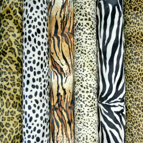 Super Soft ANIMAL PRINT VELBOA FAUX FUR VELOUR FABRIC MATERIAL - 150cm wide - Picture 1 of 8