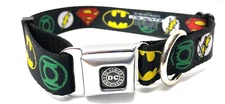 Buckle Down DC Justice League Logo Large 13" - 21" Neck Dog Collar