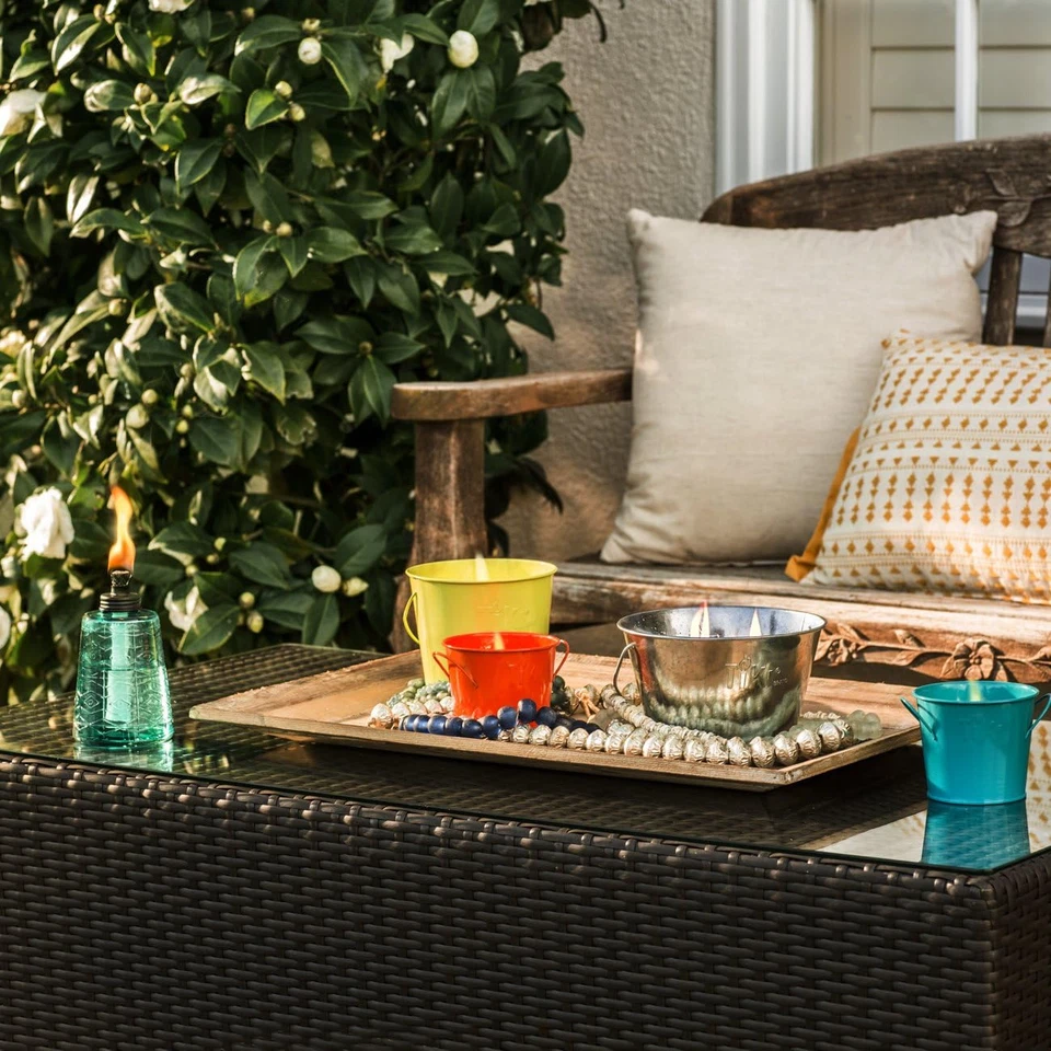 Citronella Candle 28-Ounce – Triple Wick Metal Bucket with Lid (Silver) – Long-L - Image 3 of 4