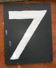Hand made cricket scoreboard numbers 7&8  8 - 10 inches