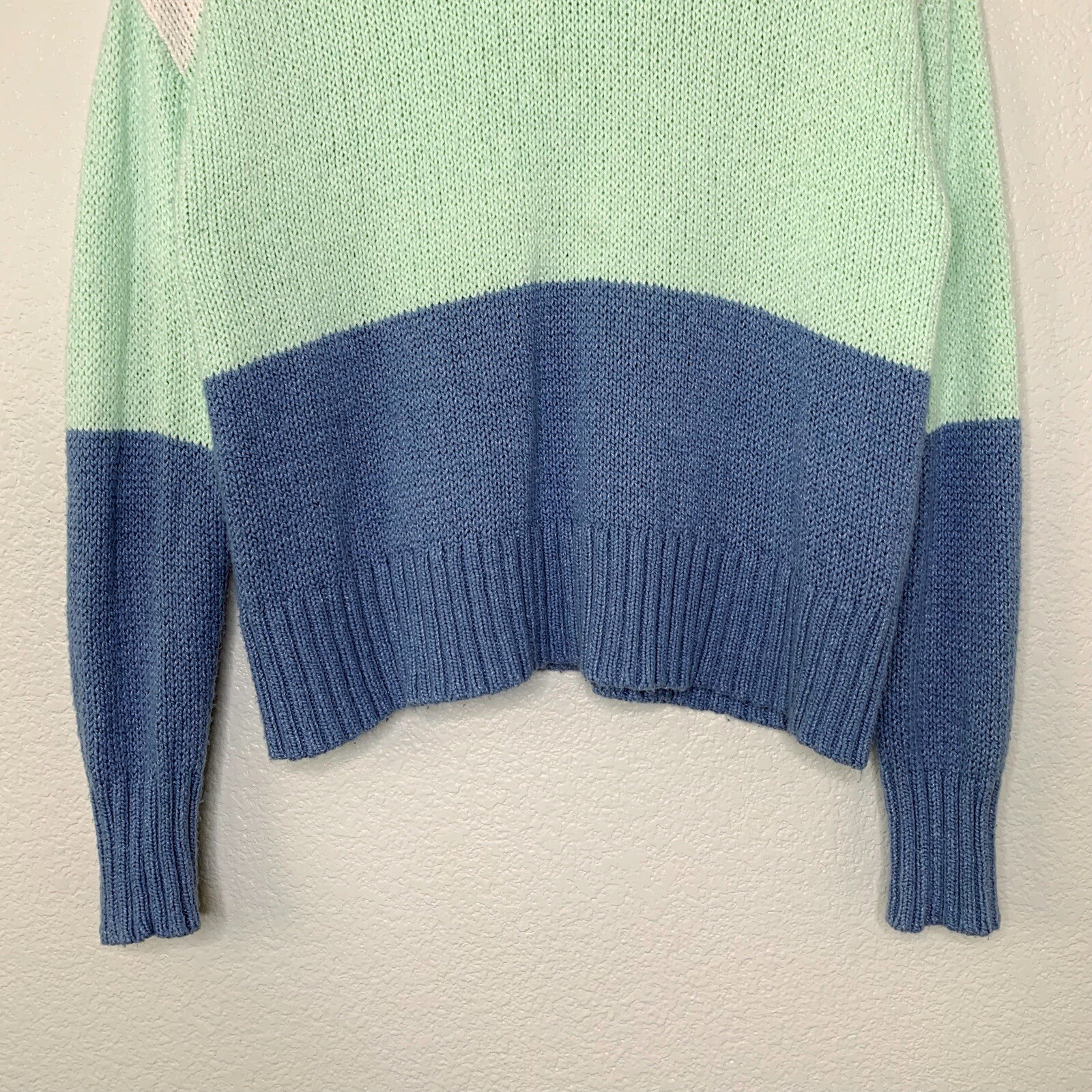American Eagle Size Medium Colorblock Knitted Ove… - image 3