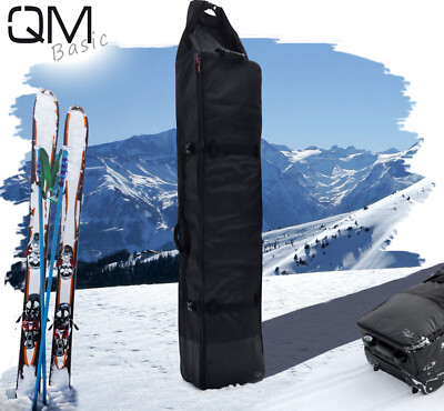 Premium SKITASCHE groß mit Rollen für 2 3 4 Paar Ski gepolstert Snowboard