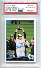 Hideki Matsui Auto PSA Pop 1 Autograph 2009 Topps Yankees World Series Champions