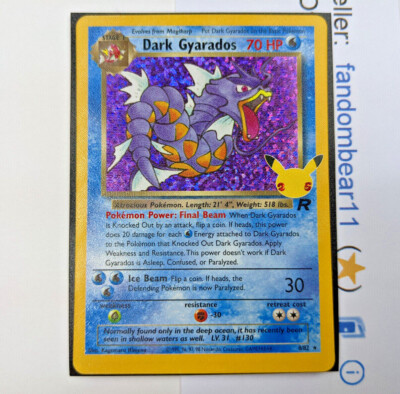 Dark Gyarados HOLO RARE card 25th anniv Celebrations Classic