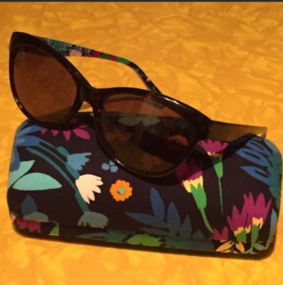 Vera Bradley Midnight Blues Prescription Sunglasses Vera Bradley Black Blue Lucite Oversize Glasses Midnight  main image 3