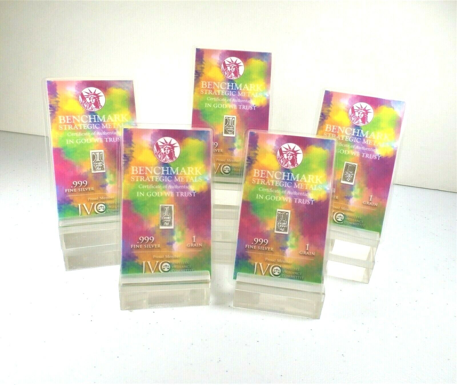 5 x 1 Grain.999 FINE PURE SILVER BAR Sealed Package WOW 5 PACK P