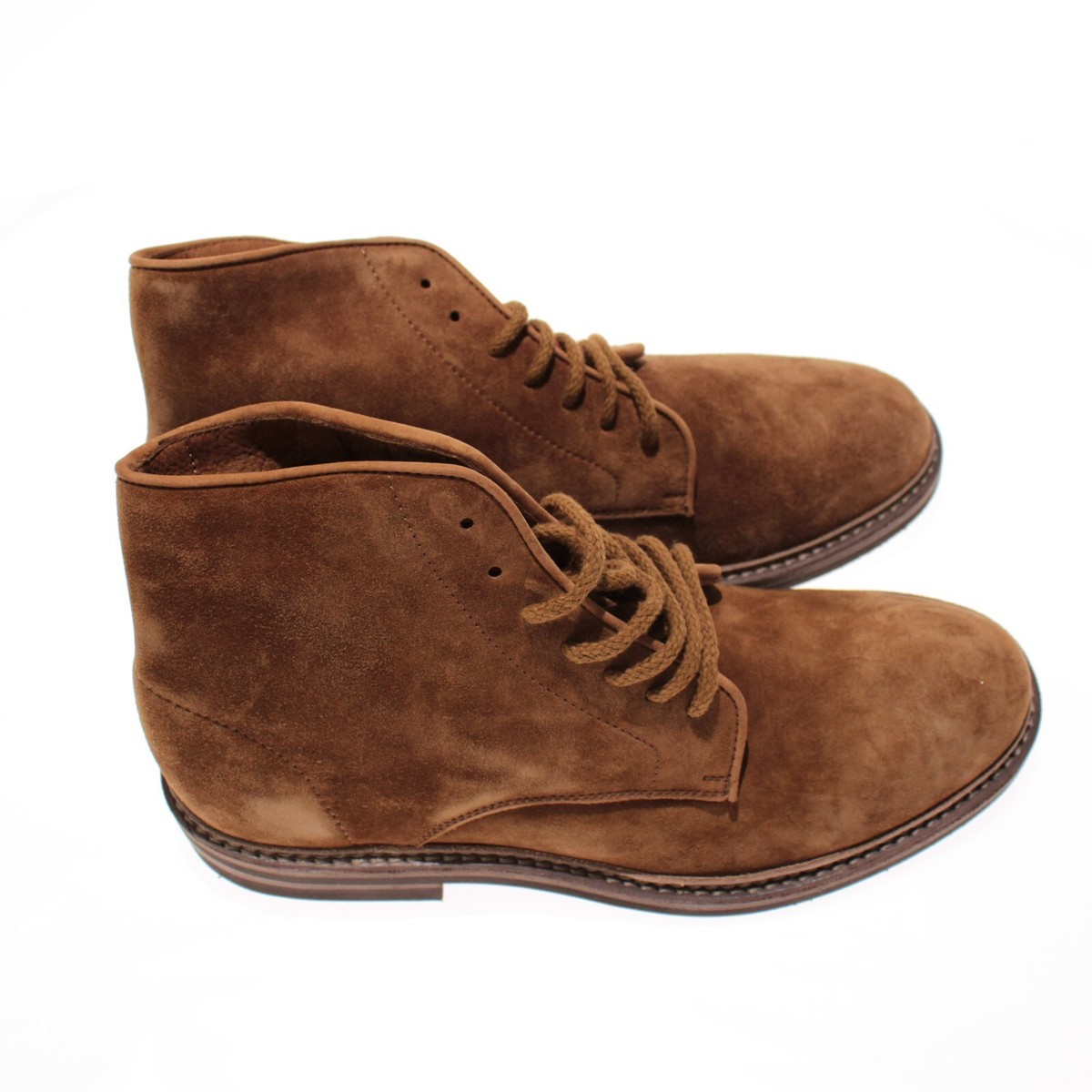 Brunello Cucinelli NWB Ankle Boots Size 42 9 US In Solid Light Brown Suede BRUNELLO CUCINELLI Suede lace-up boots | NET-A-PORTER main image 4