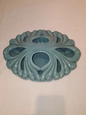 JARU 1981 Vintage Green Glazed Pottery 12" Casserole Dish and Lid