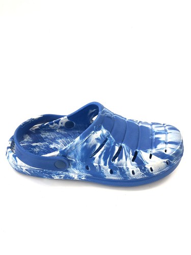 Rugged Shark Slip On Crocs Clogs Comfort Water Shoes Blue White size 10 ($) - 第 1/6 張圖片