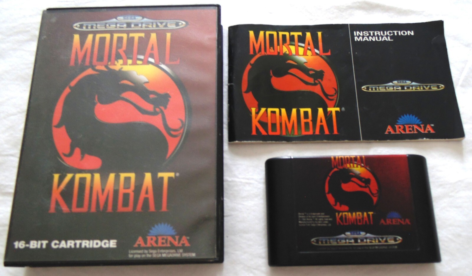 mortal kombat authentique version originale sega megadrive