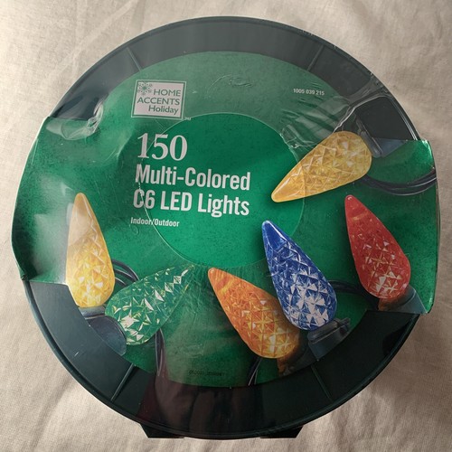 Home Accents Christmas 50 ft 150 MultiColored C6 LED Lights Indoor