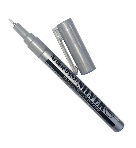 Artline 999XF Extra Fine Silver Metallic Paint Marker Pen 0.8mm - Picture 7 of 9