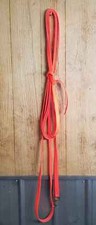 Custom made 30 foot dog tracking lead with wide 1" Orange USA made brass snap