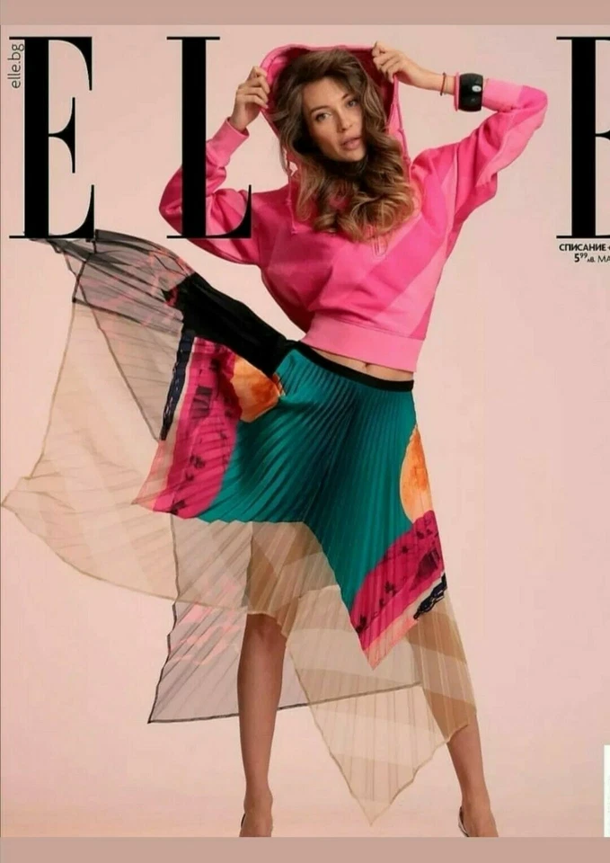 H&M STUDIO FALDA PLISADA ASIMÉTRICA MULTICOLOR TODAS LAS TALLAS - Imagen 4 de 4