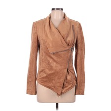 Lulu's Wild At Heart Tan Vegan Suede Moto Jacket Xs Nwt