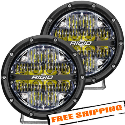 Rigid 36204 360-Series 6'' Drive Beam LED Off-Road Fog Lights w/ White Backlight