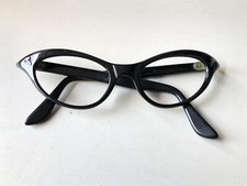 Vintage Selecta Eyeglass Frames - Black Cat Eye Design - Frame France Size 44-20
