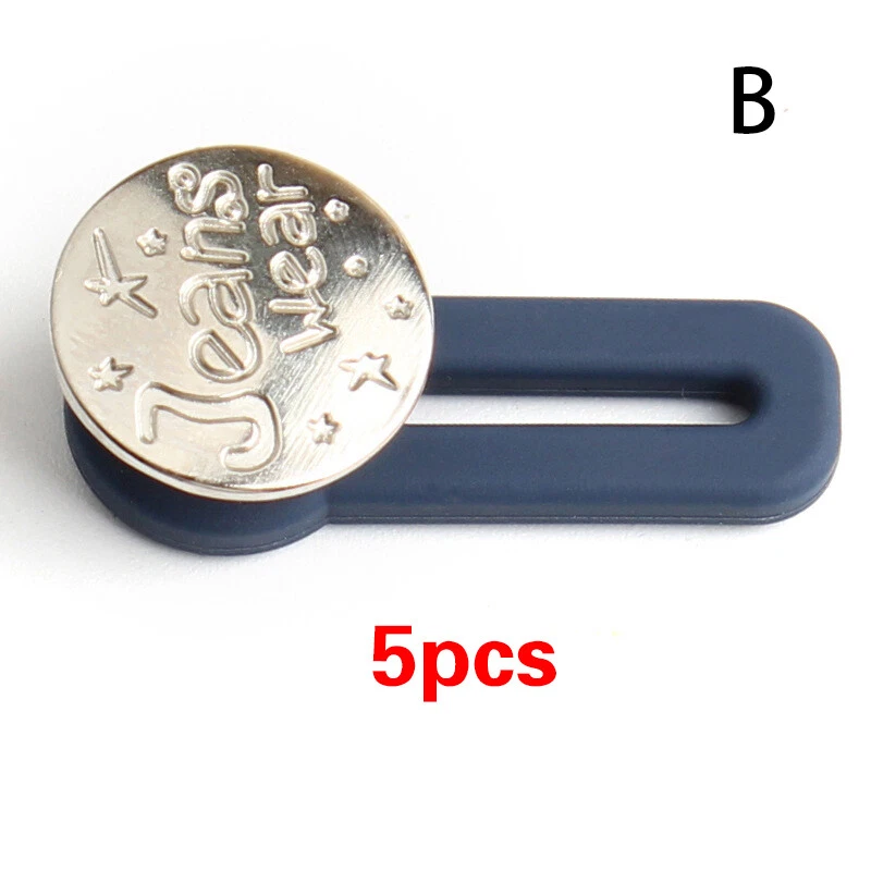 Button Extender Pants Jeans Waist Elastic Trousers Metal Instant Expand DIY - Image 4 of 4
