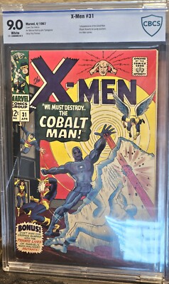 X-Men #31 (1967) 1st Cobalt Man CGC/CBCS 9.0 White Pages -BUY Me