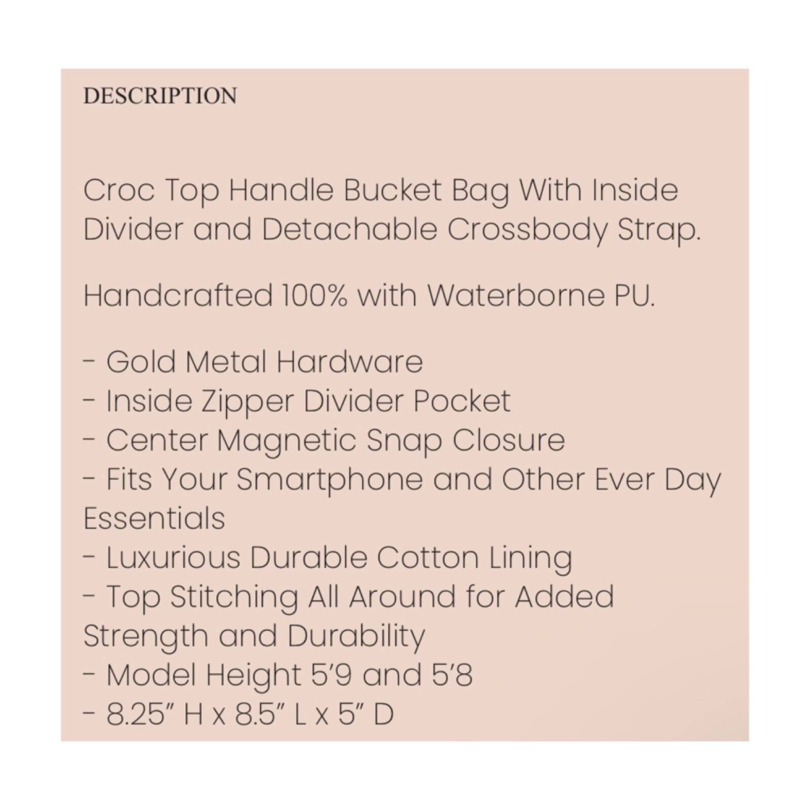 AOTA Women’s NWT Handbag Black Crossbody Croc Faux Leather Double Compartments