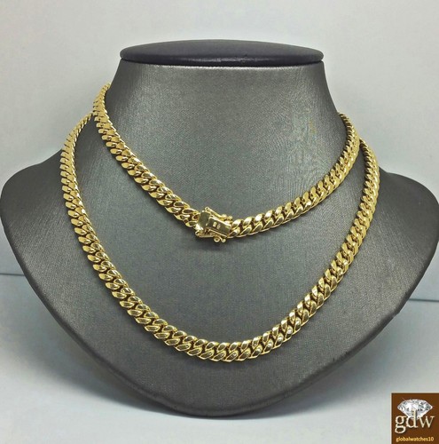 Real 14k Gold Miami Cuban link Chain 