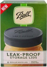 Ball Leak-Proof Plastic Lids for Mason Jars Regular Pack of 2 12-Count