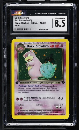Dark Slowbro (1st Edition) graded CGC 8.5 for sale on eBay