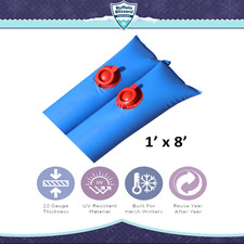 Buffalo Blizzard 1' x 8' Double Chamber 22 Gauge Water Tubes For Pool - 18 Pack