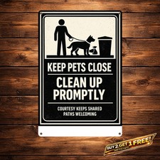 Dogs Must Be Leashed Aluminum Sign 8x12 Warning Metal Wall Plate