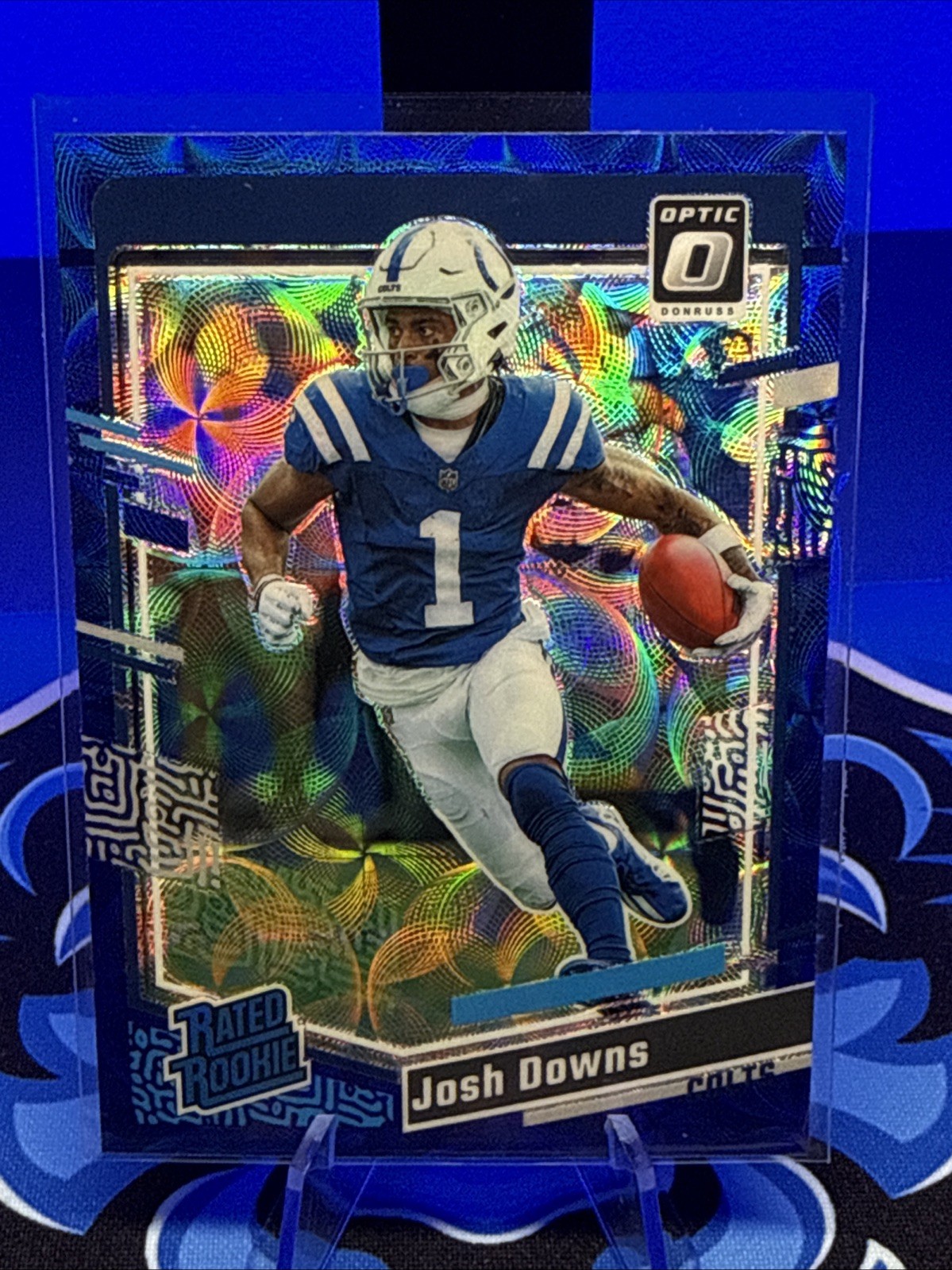 2023 Donruss Optic Josh Downs Blue Scope Prizm Rated Rookie #248 Colts