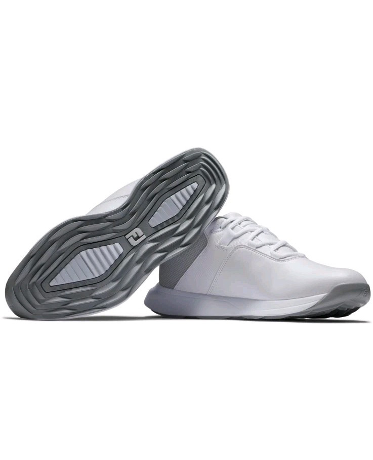 Footjoy Mens 9 ProLite White/Grey |56924| Golf Clean Lightweight Cushioned FootJoy ProLite 56924 White/Light Gray/Gray Men Spikless  main image 4