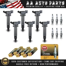 6X Ignition Coil & 6X NGK Platinum Spark Plug for 01-06 Toyota Sienna 3.0L 3.3L