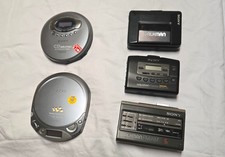 Sony Walkman Cassette Player  CD Walkman Lot Collection  5  FOR PARTS ONLY