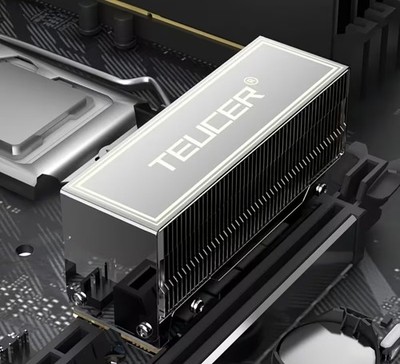 TEUCER M.2-10 SSD Cooler Featuring Dual Copper Heat Pipes, a 2280 Metal Base NEW