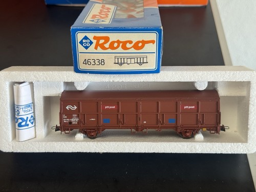 Wagon Grue Roco - Échelle N - Noir Et Jaune - Vintage Autriche - Prêt à L'emploi