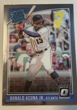 Ronald Acuna Jr. 2018 Panini Donruss OPTIC Rated Rookie Rookie Card #63. rookie card picture
